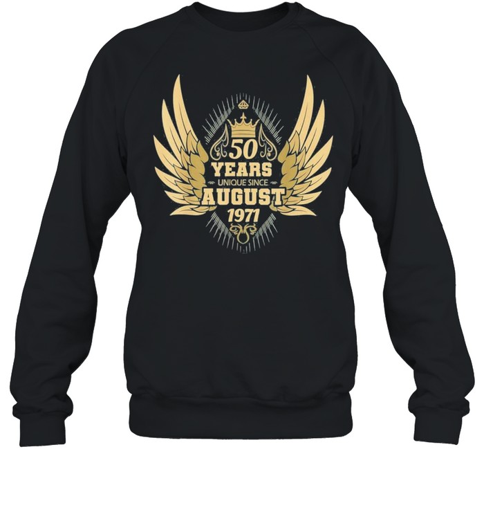 50th birthday vintage 1971 august us 2021 shirt Unisex Sweatshirt