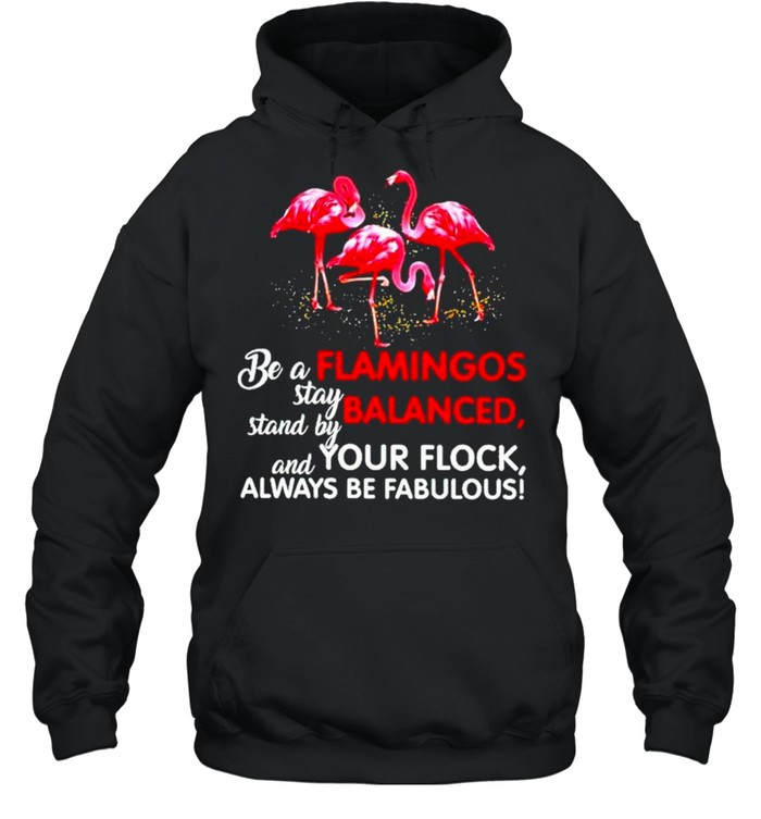 Be a flamingos stay balanced stand by your flock always be fabulous Unisex Hoodie