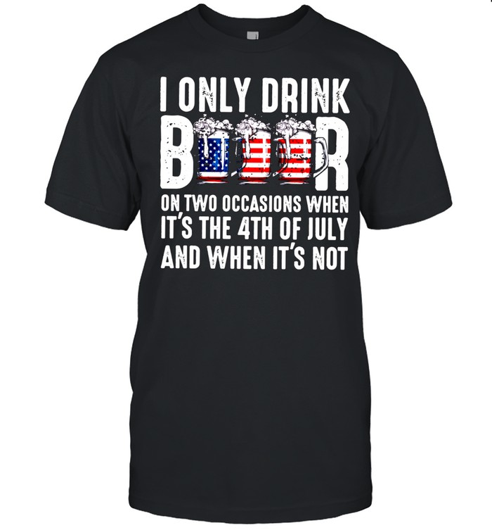 Men's 4th of July Beer Party with American Flag Merica shirt