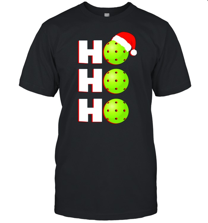 Pickleball Christmas Santa Hat Holiday Ho shirt