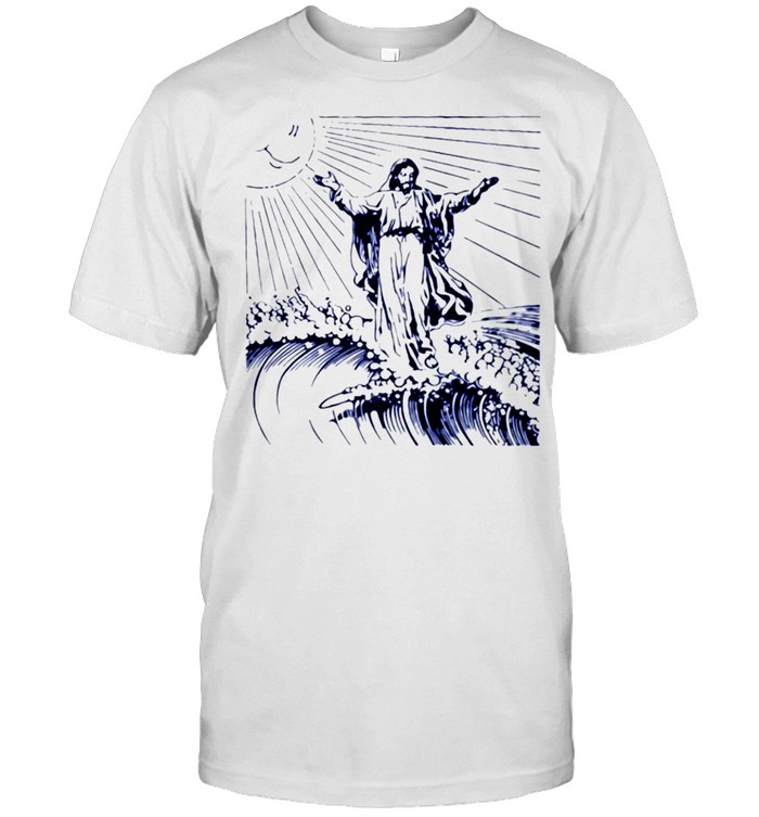 Jesus surfing shirt