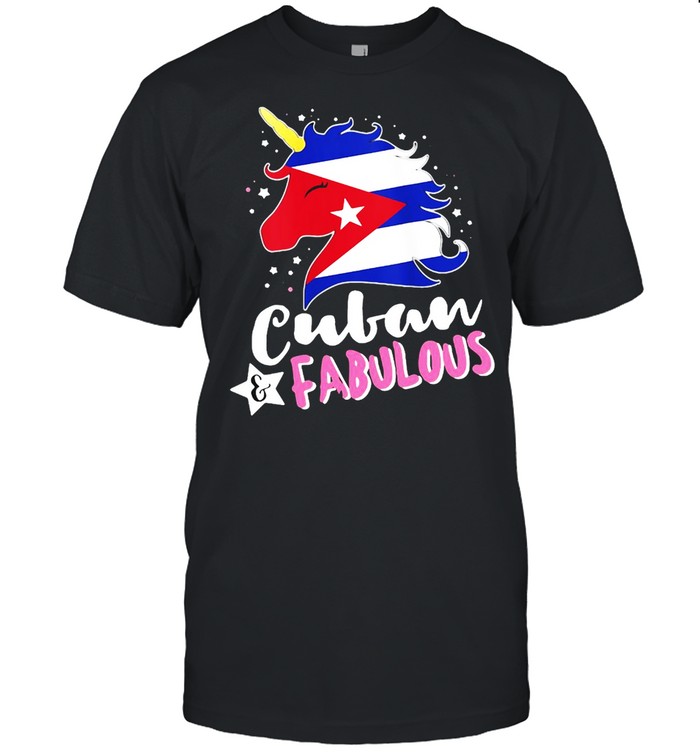 Unicorn Cuban Fabulous Flag T-shirt