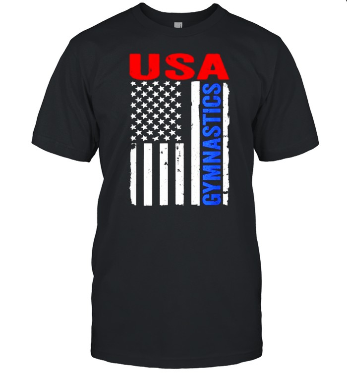 Vintage USA American Flag Gymnastics T-Shirt