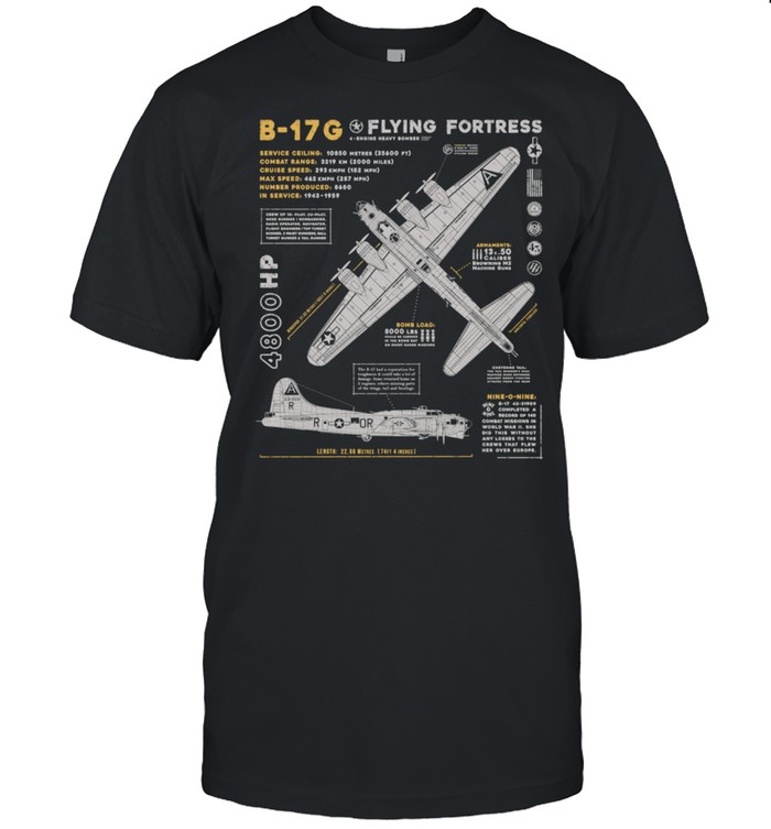 B17 Flying Fortress WW2 B17G Bomber Vintage Aviation shirt