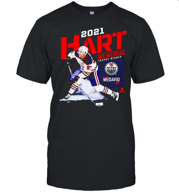 Connor McDavid Edmonton Oilers 2021 Hart Trophy Winner shirt