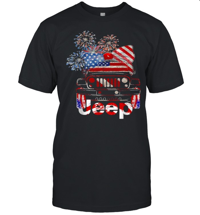 Jeep 4th Of July American Flag Independence T-Shirt T-Shirt