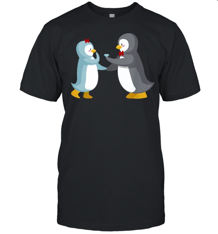 PENGUIN COUPLES Wedding Anniversary Engagement Party shirt