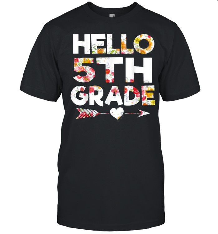Hello 5th Grade Flower Back To School T- Classic Men's T-shirt