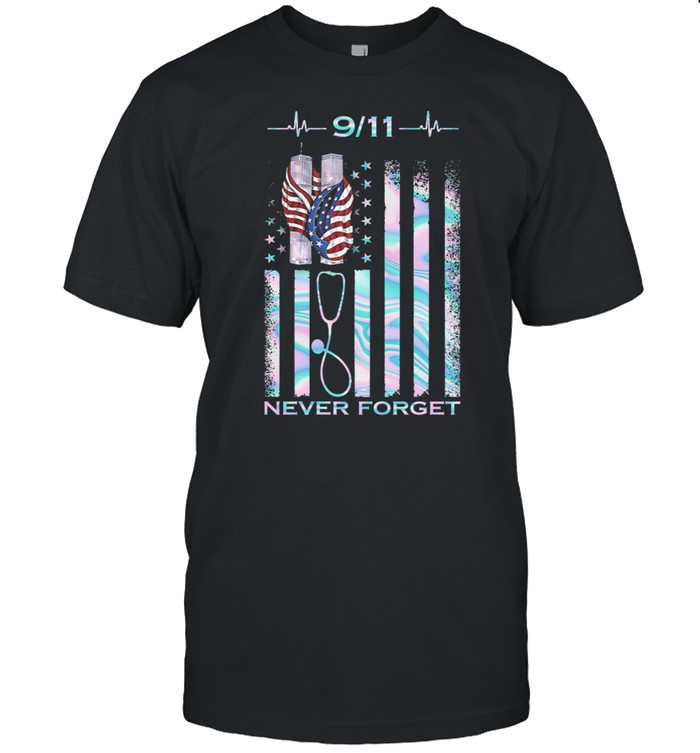 9 11 Never Forget American Flag shirt Classic Men's T-shirt