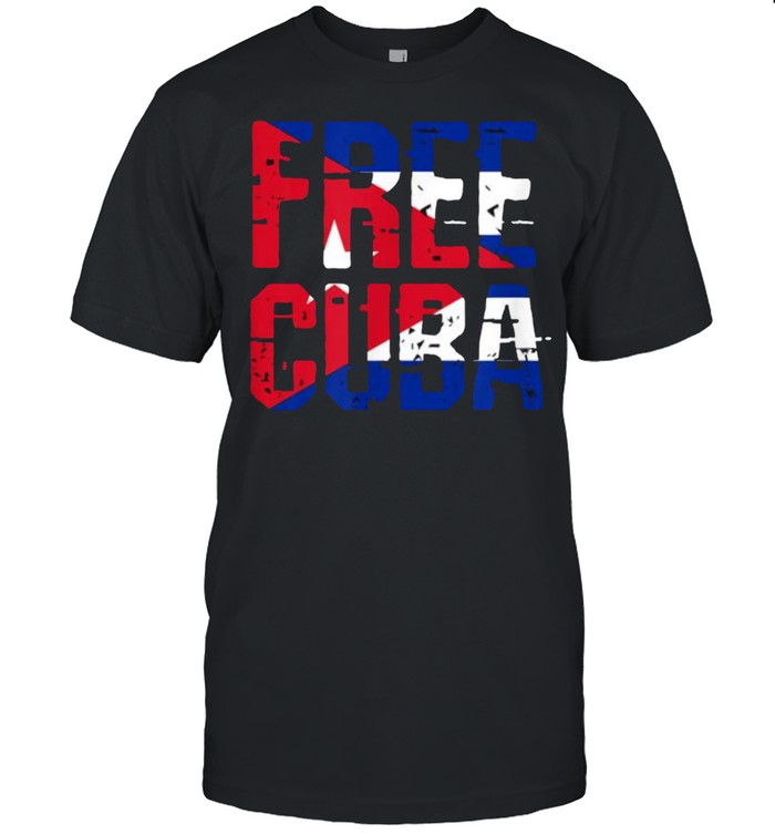 Free Cuba Red White and Blue Shirt