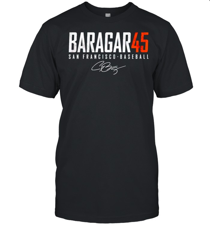 San Francisco Baseball Caleb Baragar 45 signature shirt