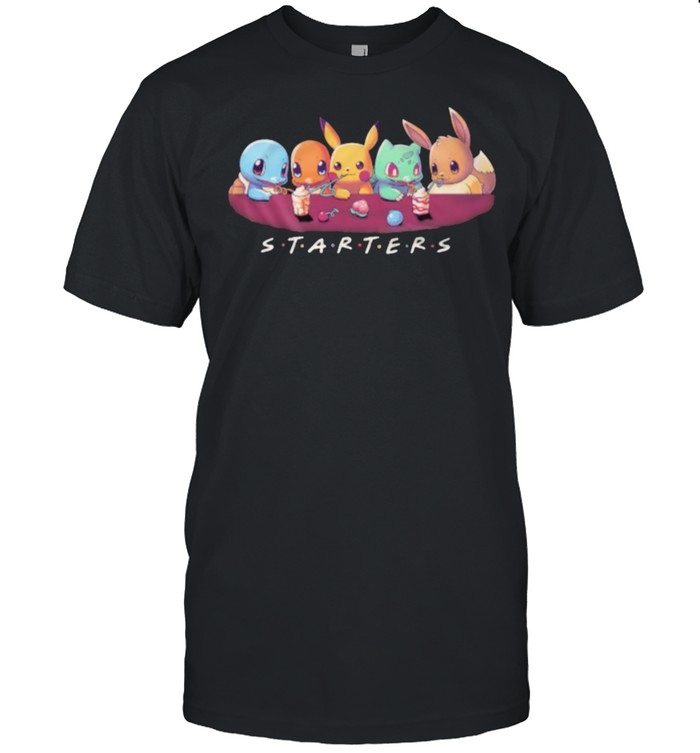 Starters pokemon cartoon shirt