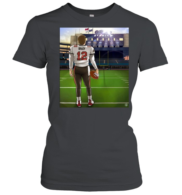 Tom Bradys 12 Gillette Stadium 2002 2003 2004 2014 2016 2018 shirt Classic Women's T-shirt