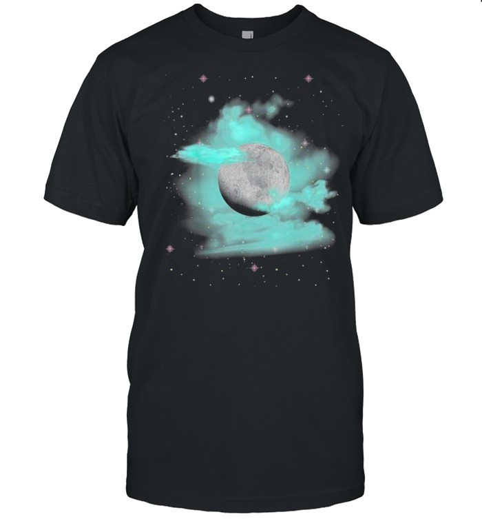 Cool Full Moon With Cloud Star Space Planets T-Shirt