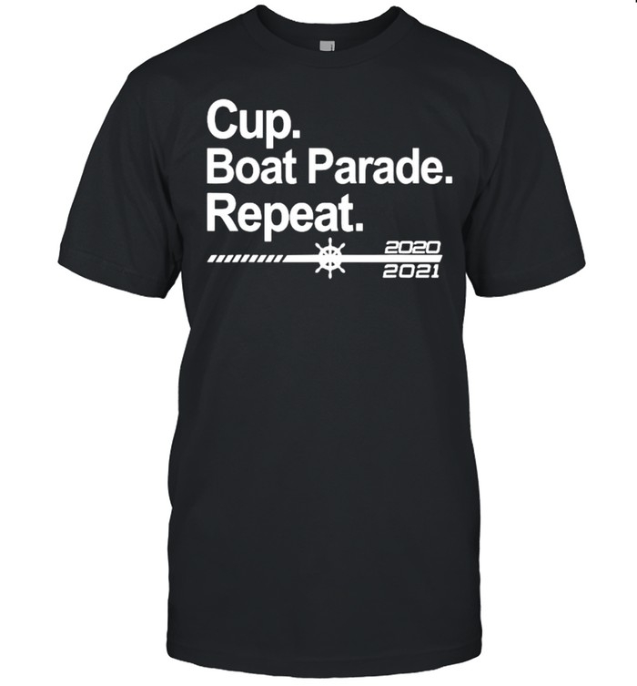 Cup Boat Parade Repeat Hockey Fans Boating T-Shirt