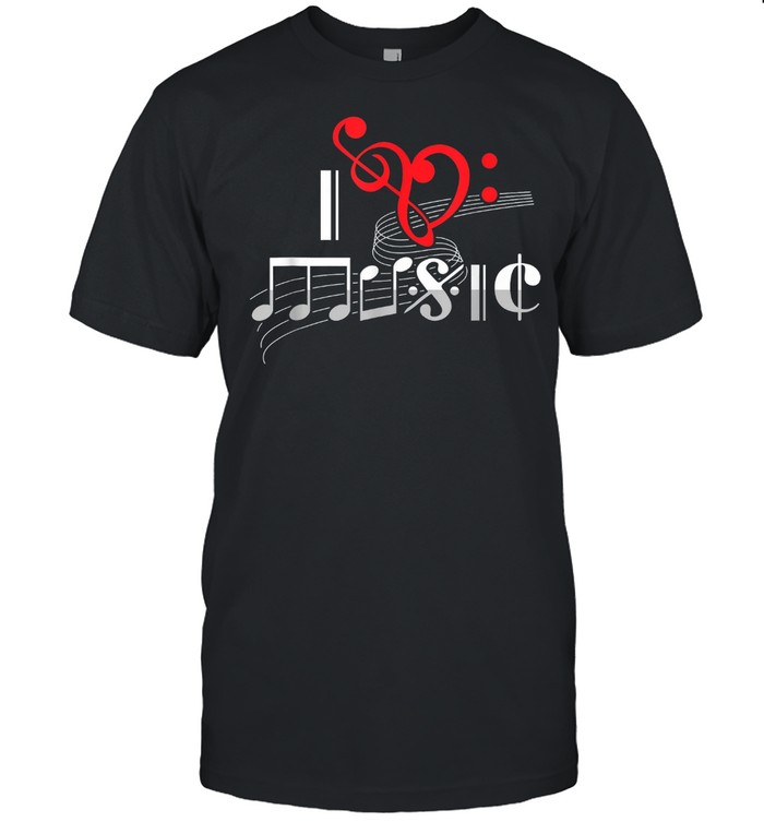 Music lover musician instrumentalist teacher i love music shirt