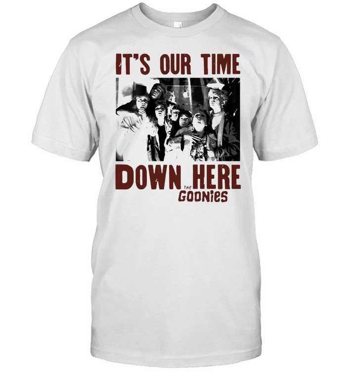 The Goonies It’s Our Time Down Here Text Raglan Baseball T-shirt
