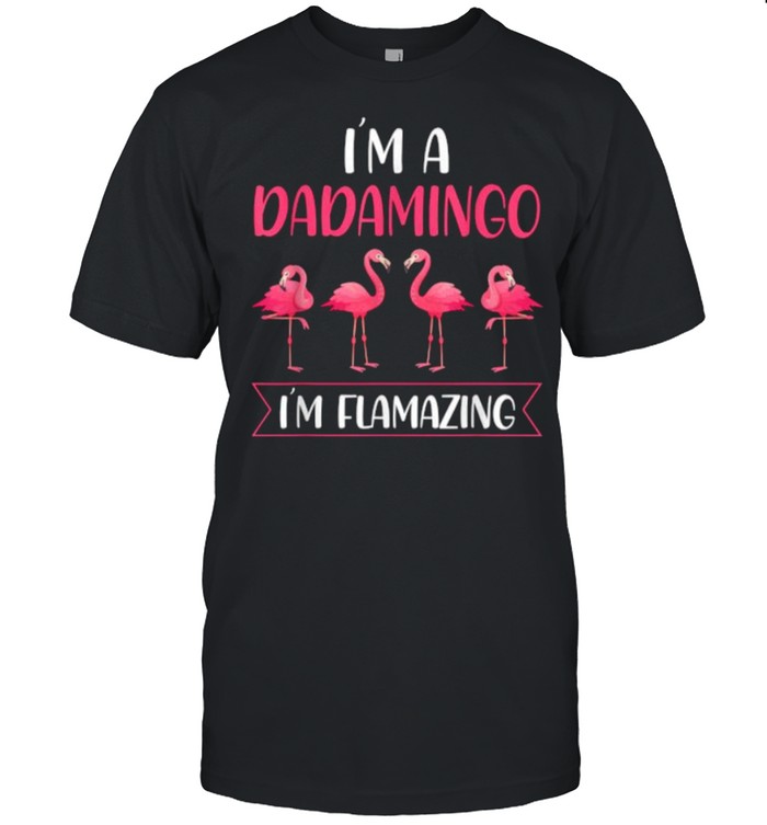 I’m a Dadamingo I’m flamazing Flamingo T-Shirt