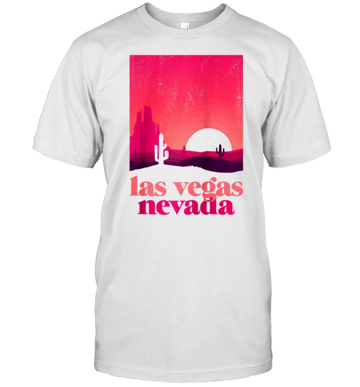 Las Vegas Nevada Desert Illustration Vintage Souvenir shirt