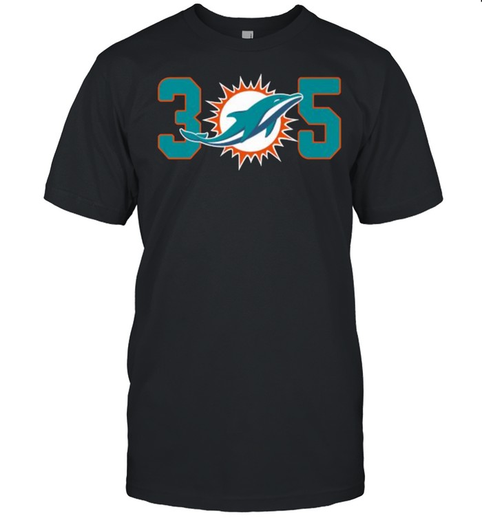 305 Modern Miami Football Cool Dolphin T-Shirt