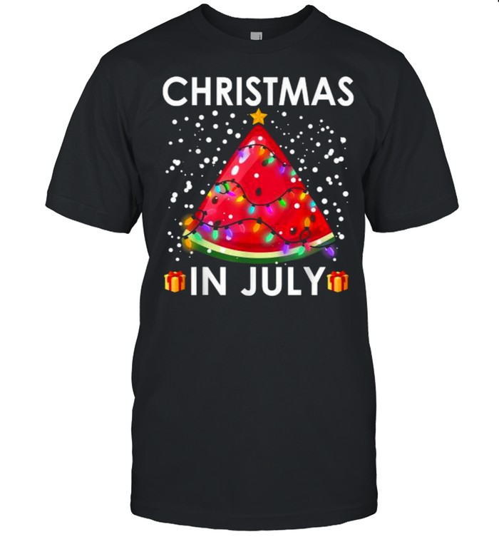 Christmas In July Watermelon Christmas Tree T-Shirt