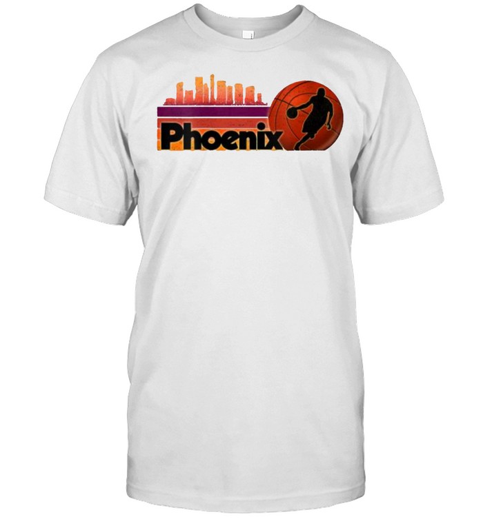 Phoenix AZ Cityscape Sun Basketball Fans T-Shirt