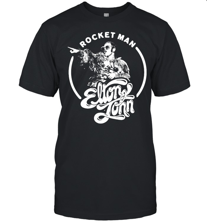 Elton John Rocket Man Point Black & White T-shirt
