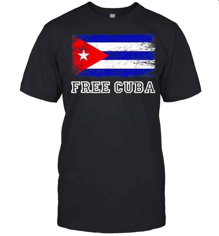 Free Cuba, S.O.S Cuba, S.O.S.Cuban Flag With Fist shirt Classic Men's T-shirt
