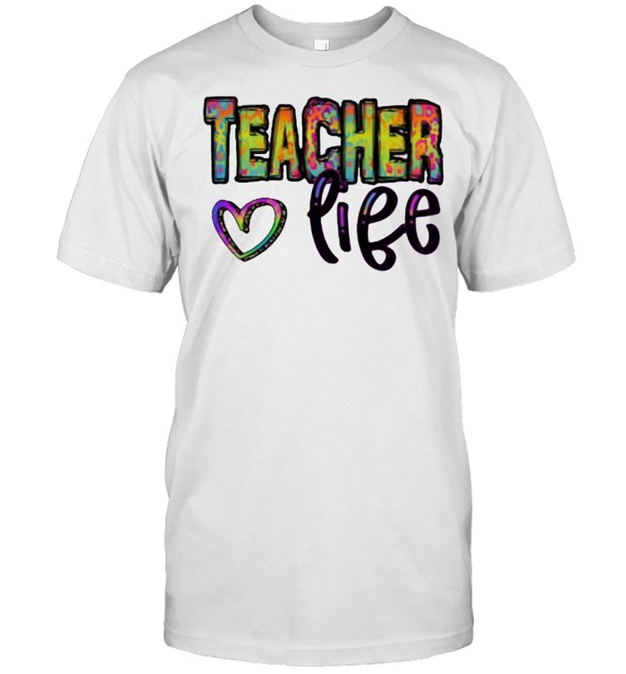 Teacher Life Heart Watercolor Shirt