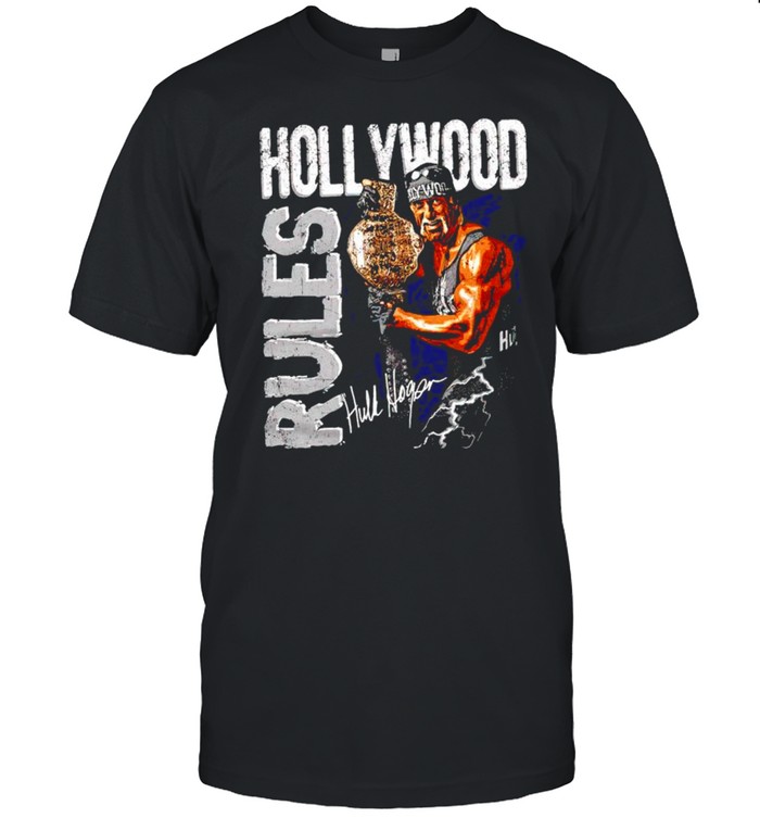 Legends WWE Hulk Hogan Hollywood Rules signature shirt