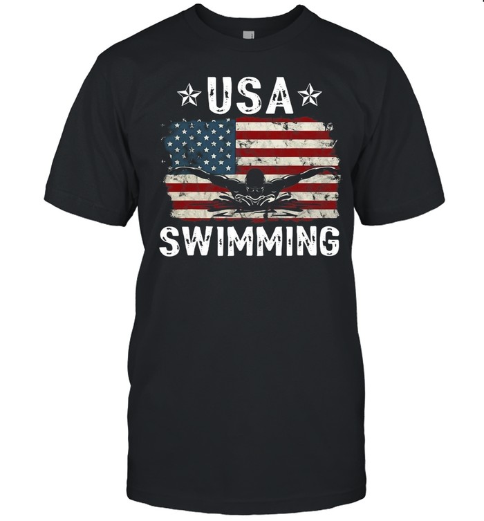 Team Retro Support USA Swimmer Vintage Shirt