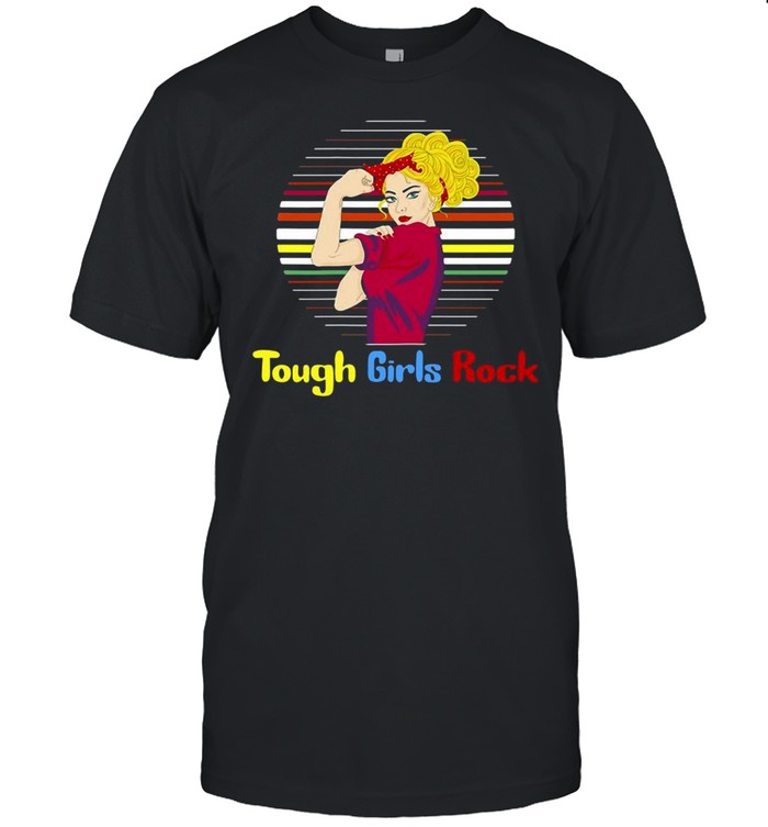 Tough Girls Rock Female Rights Vintage T-shirt