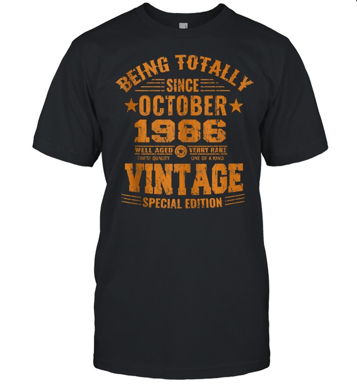 Birthday 365 Vintage Since October 1986 Birthday shirt