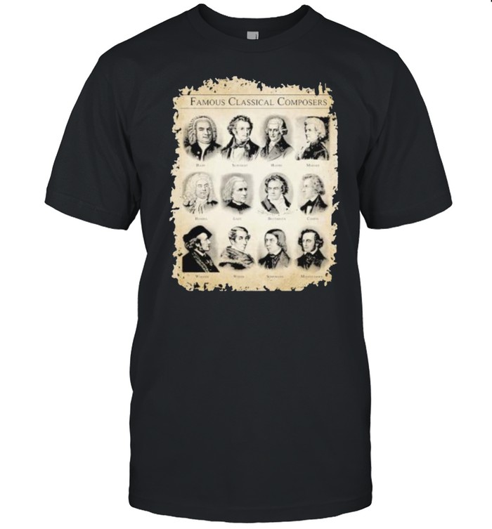 Famous classical composers music shirt