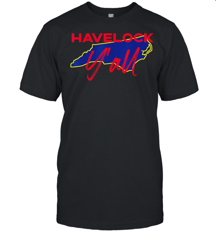 Havelock North Carolina Y'all NC Pride State Map Cute shirt