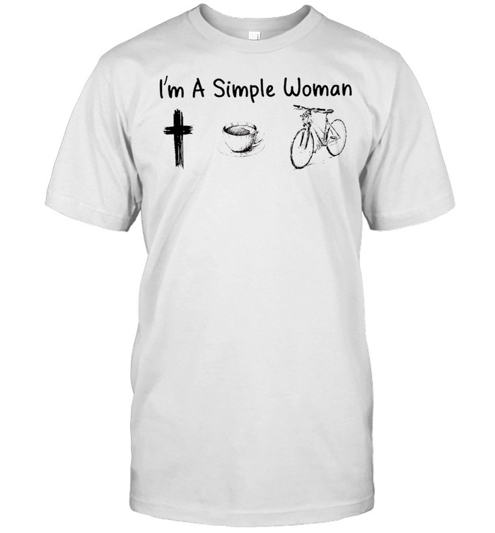 Im a simple woman God Coffee and Cycling shirt