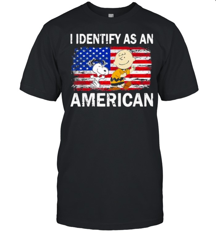 I Identify As An American Snoopy Flag Shirt