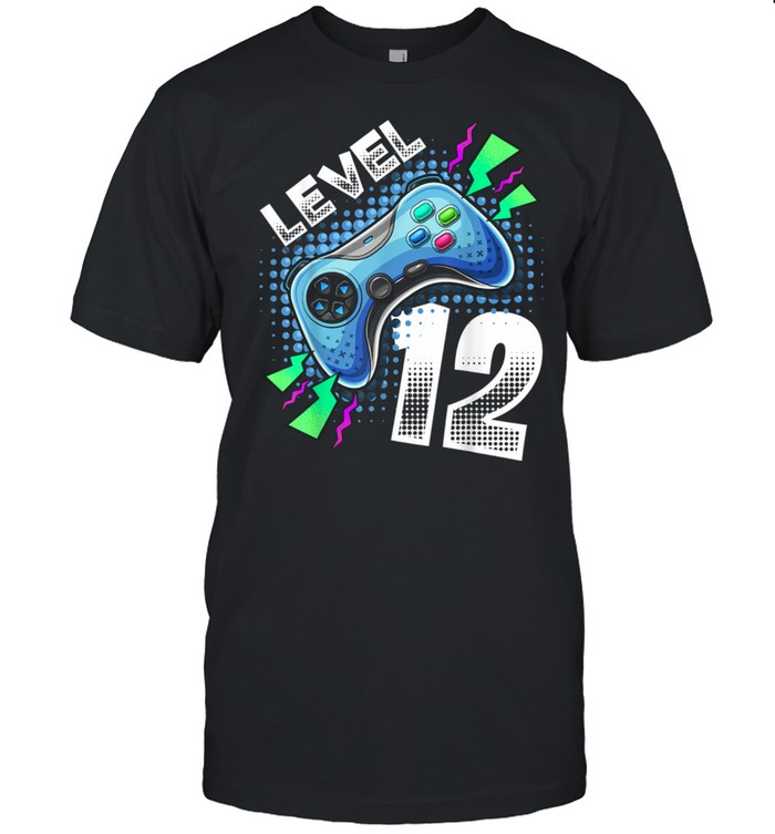 Level 12 Video Game Controller 12th Birthday Gamer Boys shirt