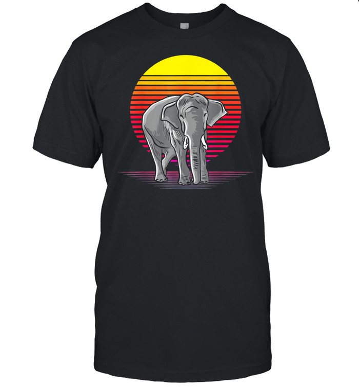 Retro Elephant Love Vaporware Style for Elephants shirt