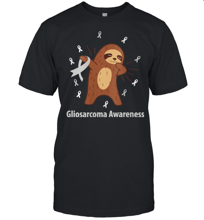 Gliosarcoma Awareness Brain Cancer Related Sloth Ribbon shirt