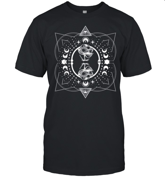 Moon Lunar Star Sacred Geometry Pagan Wicca Occult shirt