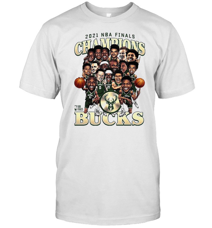 Meme Milwaukee Bucks 2021 NBA Finals Champions Team Caricature Roster shirt