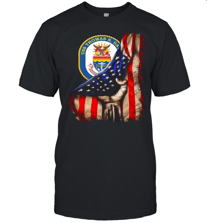 USS Thomas S. Gates CG51 American Flag shirt