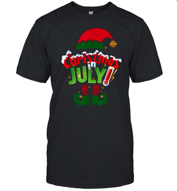 Christmas in July Summer Elf Santa Xmas T-Shirt