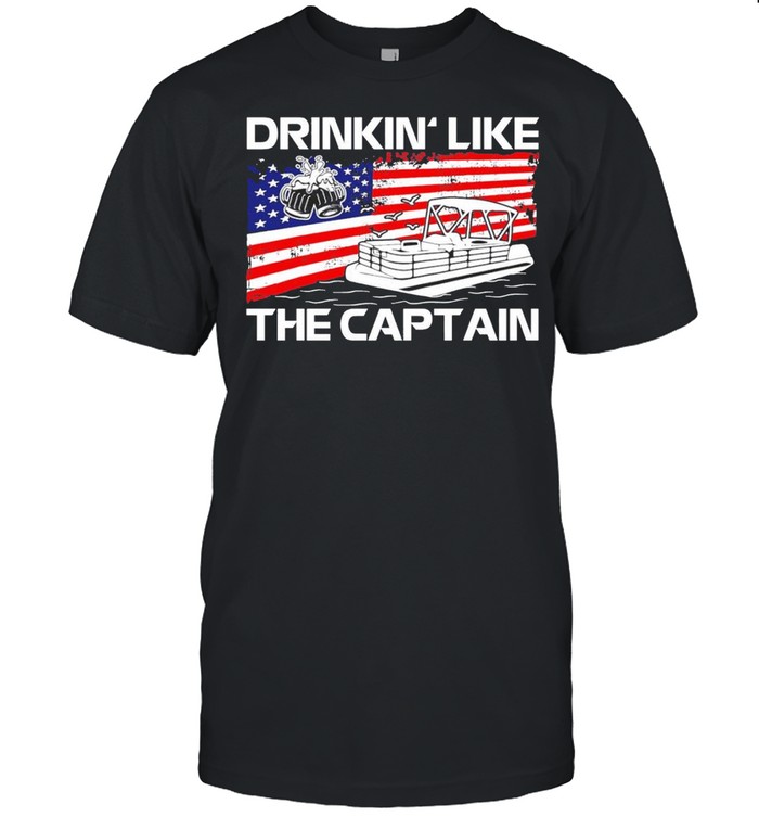 Drink like the captain american flag shirt