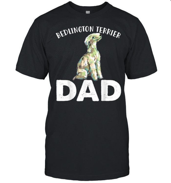 Bedlington Terrier Dad Unique Hand Drawn T-Shirt