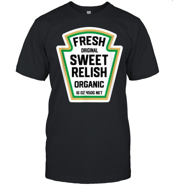 Fresh Original Sweet Relish Organic Halloween Pickle Bottle Label T-Shirt