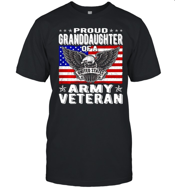 United States Proud Granddaughter Of Army Veteran Patriotic Military T-shirt