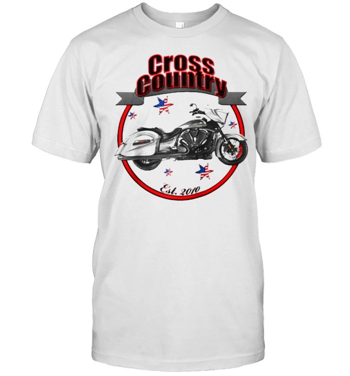 Cross Country USA Star Motorcycle Raglan Baseball T-Shirt