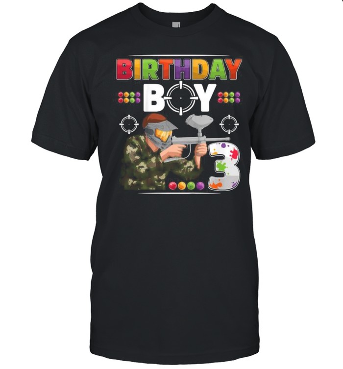 Paintball Boy player Birthday Party T-Shirt